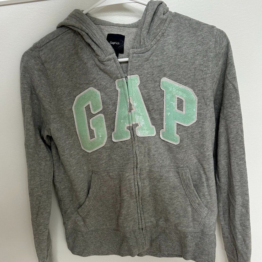 Gap Kids Girls Zip Up Logo Hoodie